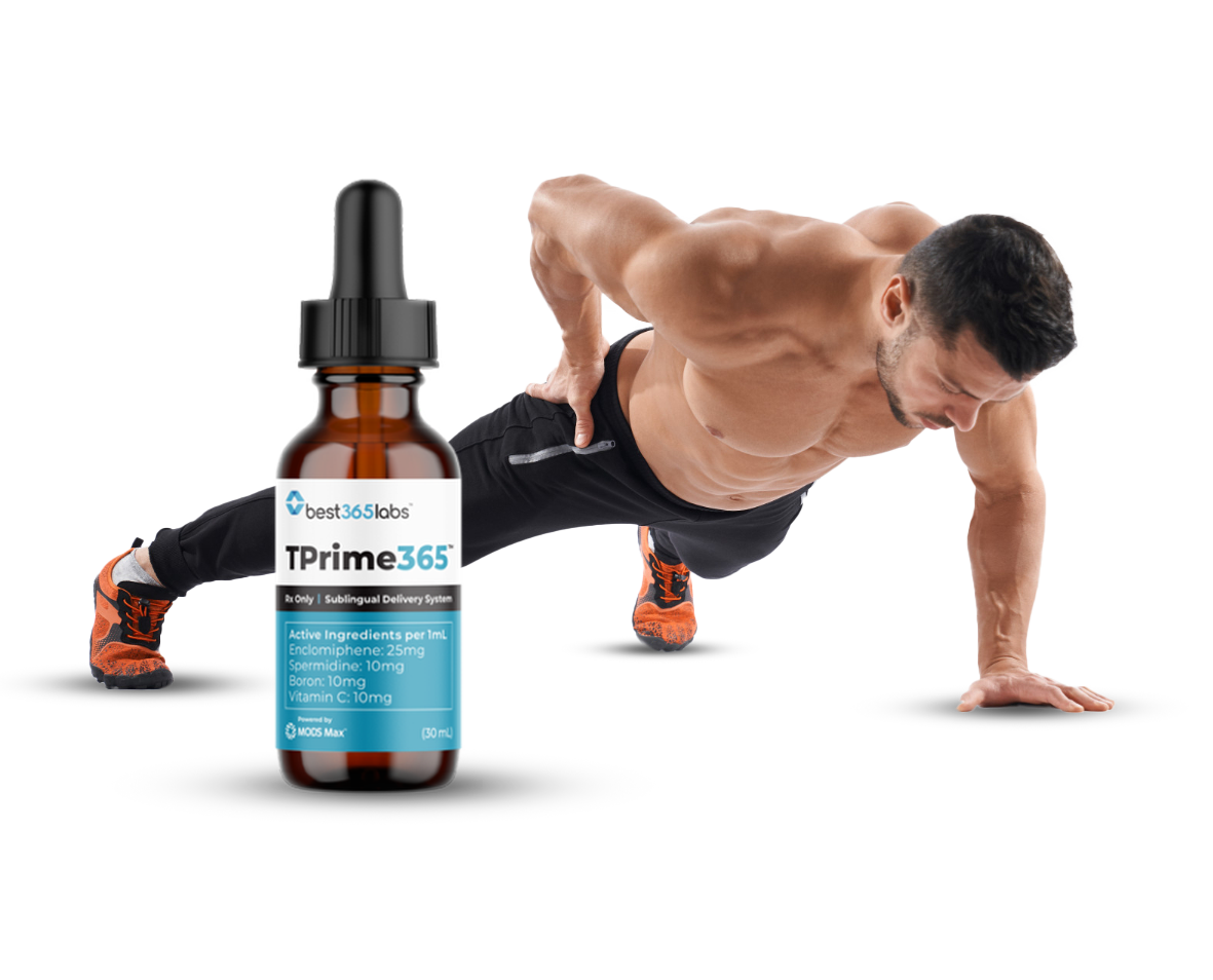 TPrime365 bottle with athlete